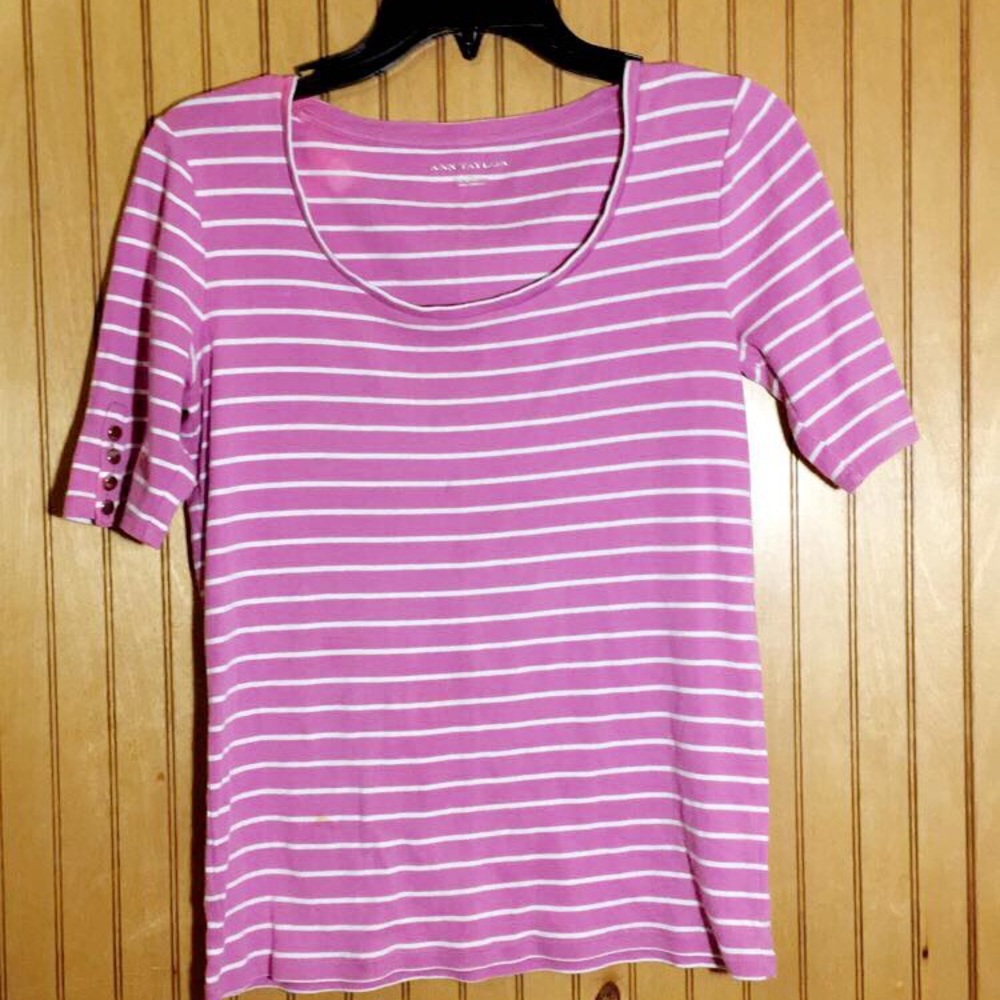 Purple and White Strip Shirt